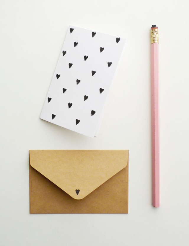 Patterned valentines DIY from Cotton & Flax